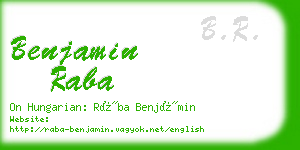 benjamin raba business card